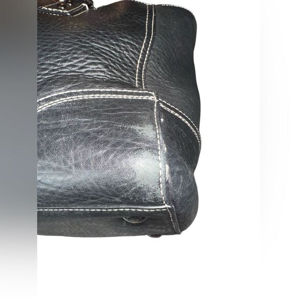 Coach Black Pebble Leather Tote Bag - Picture 8 of 15